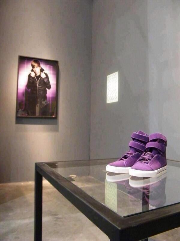 Justin's first pair of purple Supras