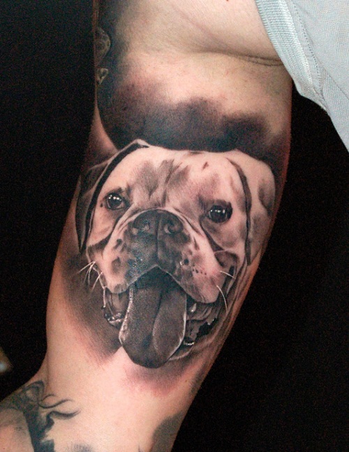 boxers dog tattoo picture