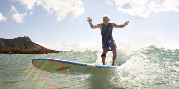 old man surfing