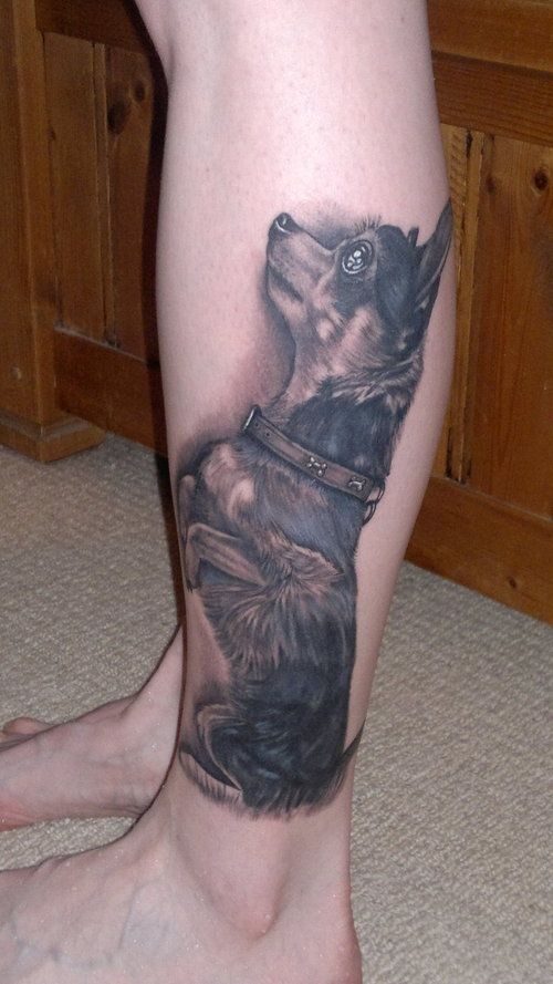 Chihuahua tattoo for legs