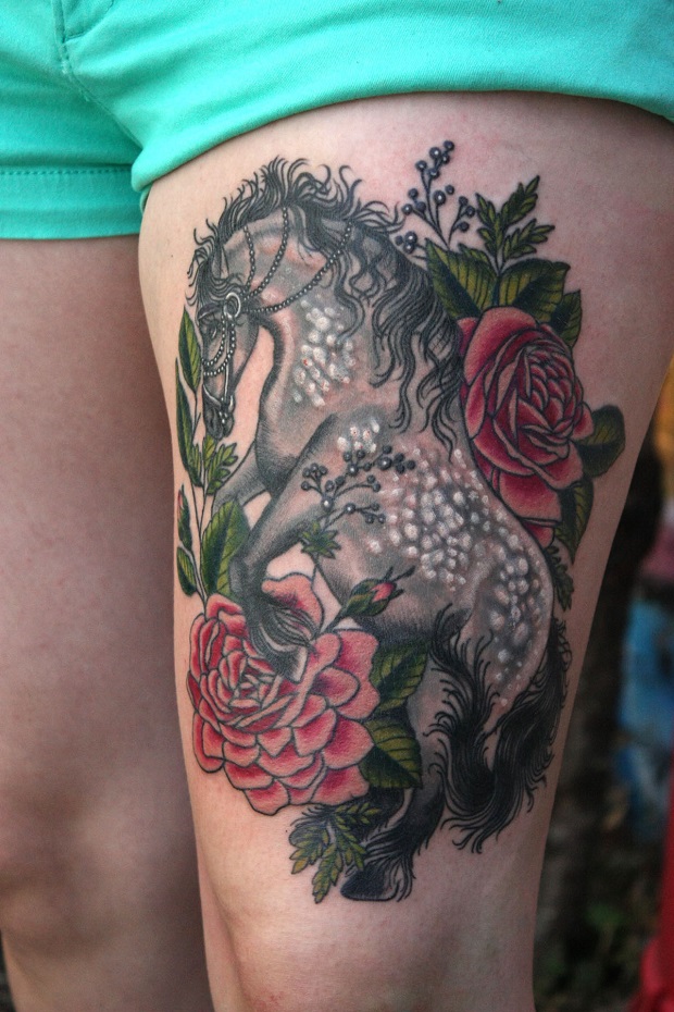 Equine tattoo color design