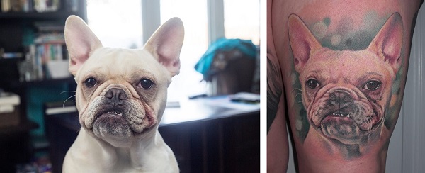 French Bulldog tattoo design