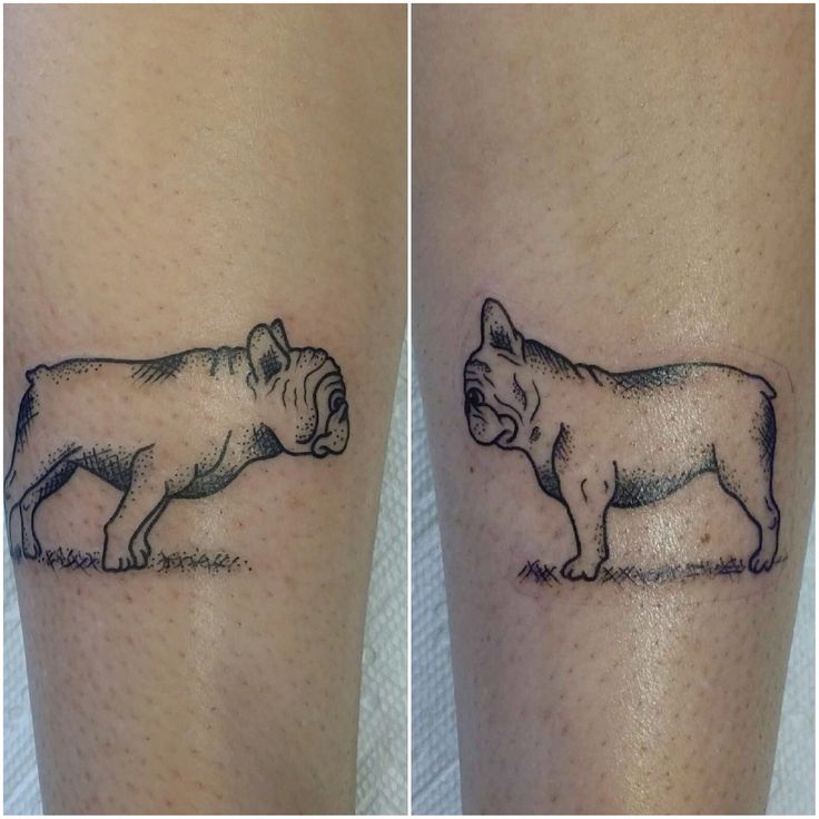 French Bulldog tattoo designs mini