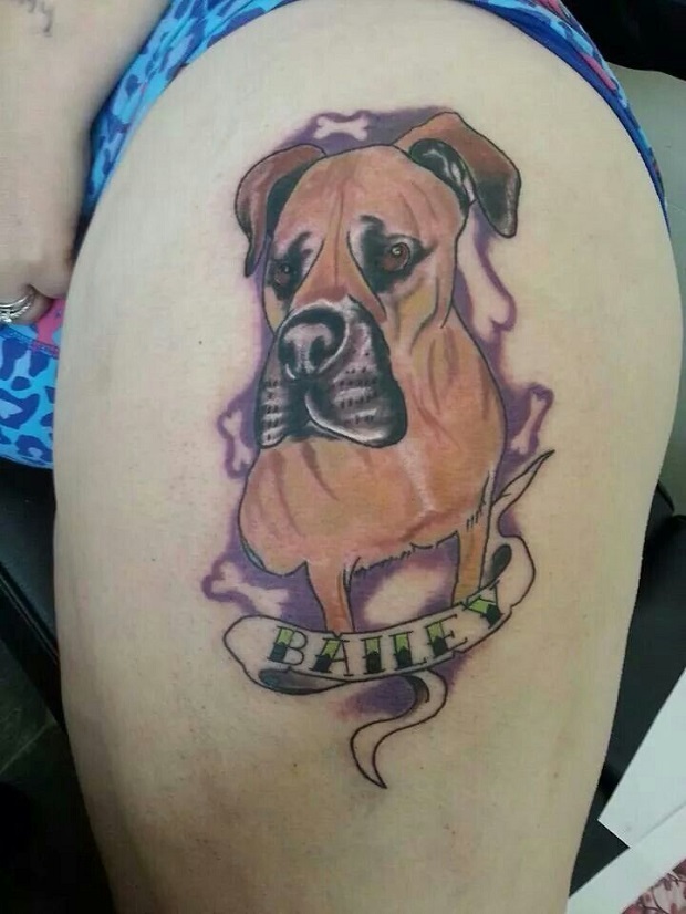 Mastiff Tattoo art color pics