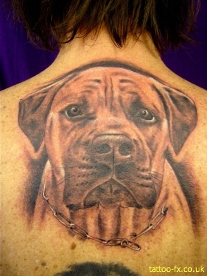Mastiff Tattoo back design
