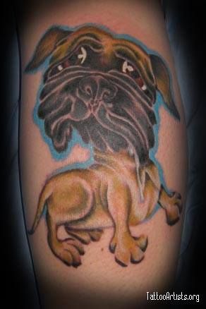 Mastiff Tattoo funny art