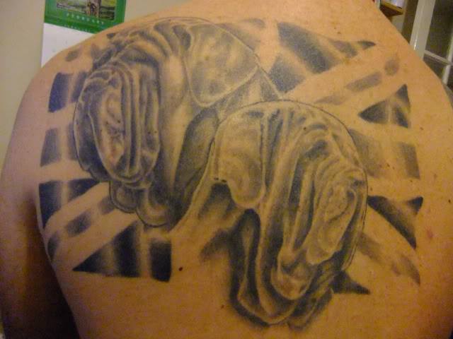 Mastiff Tattoo stylish art