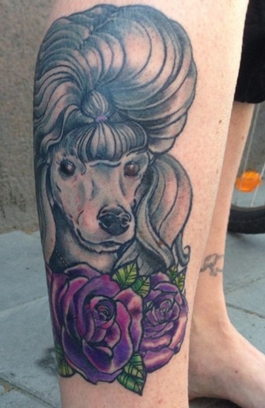 Poodle-coloured-tattoo-design