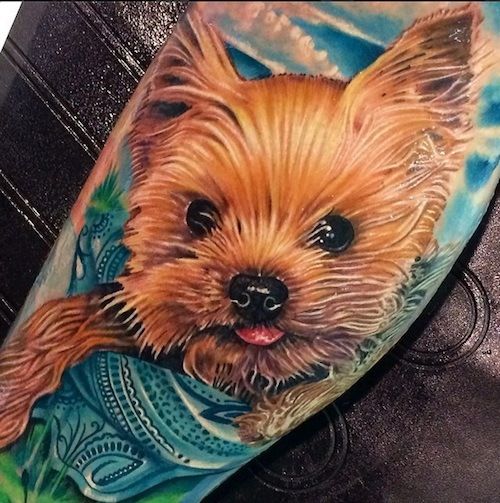 Yorkshire Terrier 3d tattoos