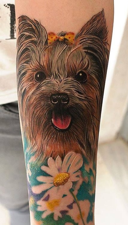 Yorkshire Terrier tattoo 3d
