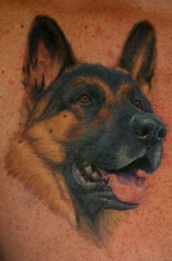 german shepherd face pics tattoo