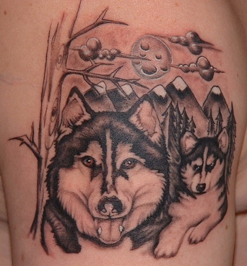 husky tattoo ideas3