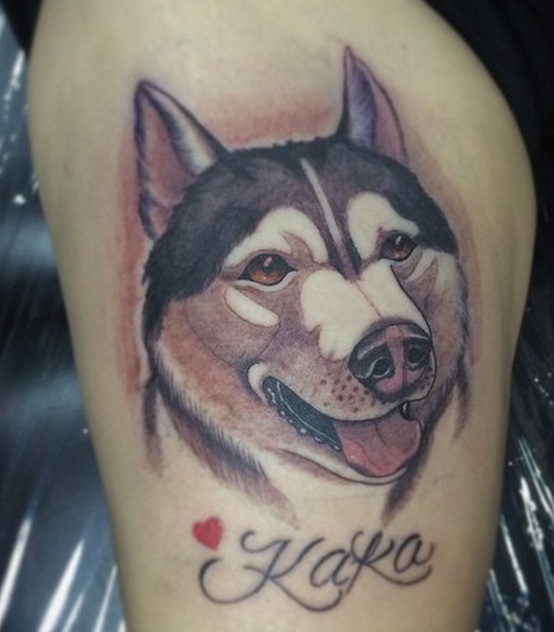 husky tattoo photo