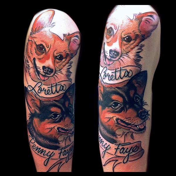 welsh corgi tattoo