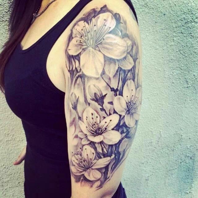 Flower Sleeve Tattoos girls