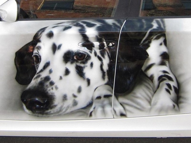 car airbrush paint dog