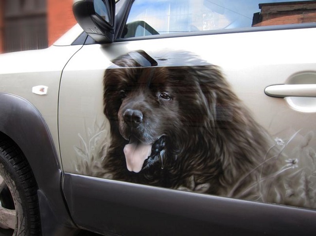 dog tucson car airbrush