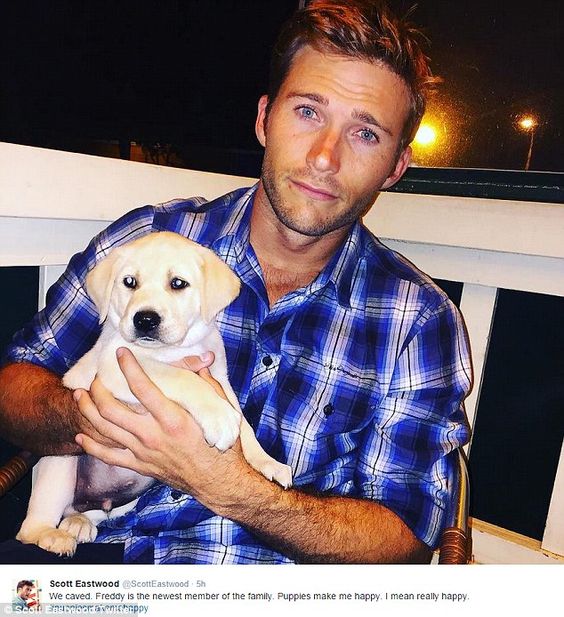 Scott Eastwood Labrador puppy