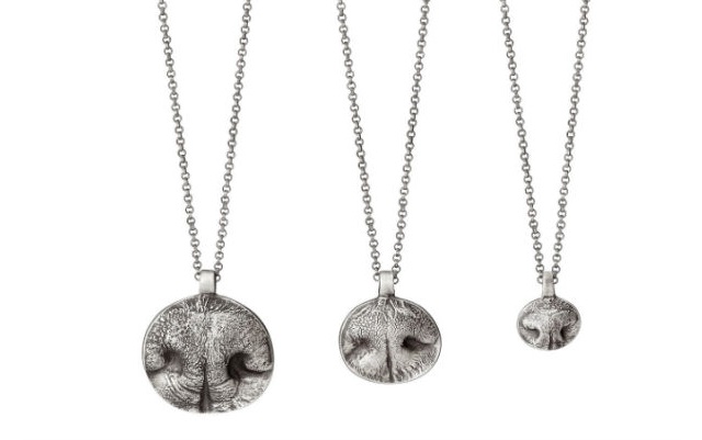 Custom Pet Nose Print Necklaces by Kate Wolfe