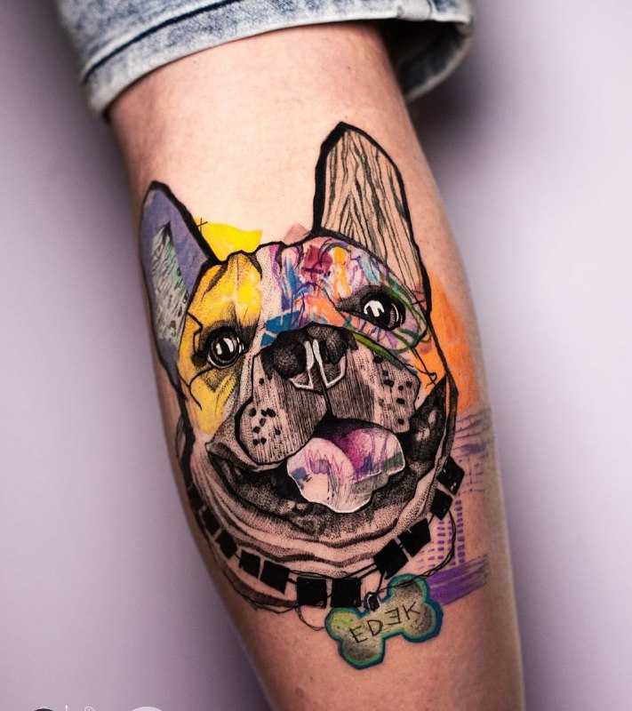 16 French Bulldog Tattoo Ideas 9