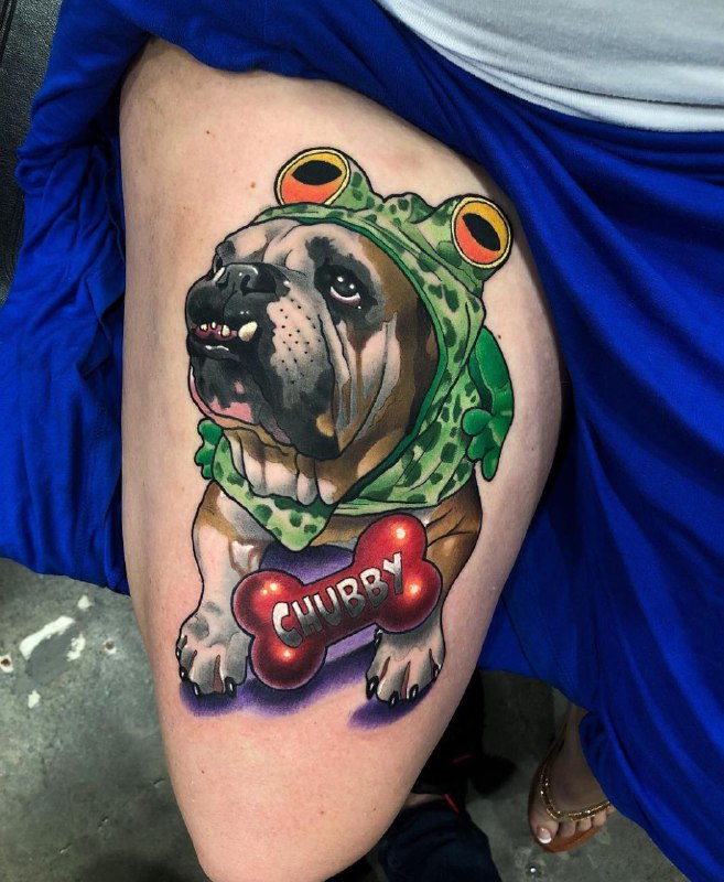 15 English Bulldog Tattoo Ideas 11