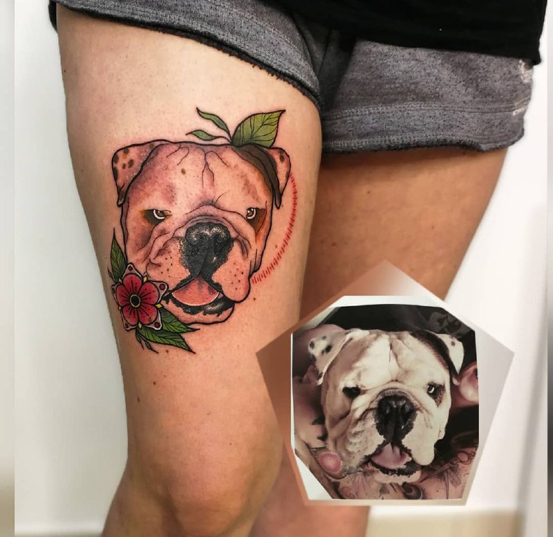 15 English Bulldog Tattoo Ideas 9