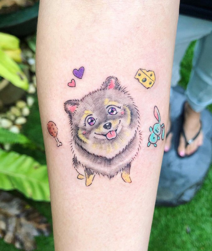15 Pomeranian Spitz Tattoo Ideas 47 15 Pomeranian Spitz Tattoo Ideas 47