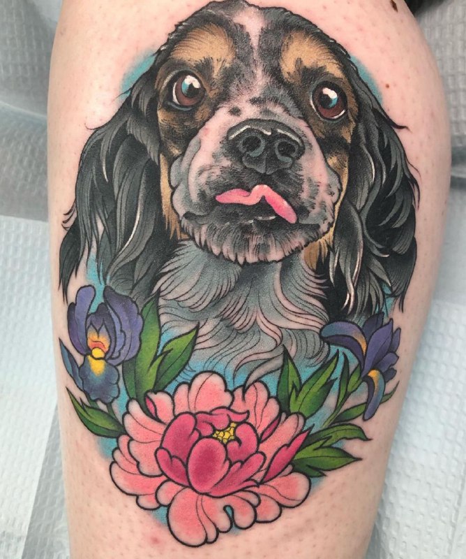 15 Cocker Spaniel Tattoo Ideas 11