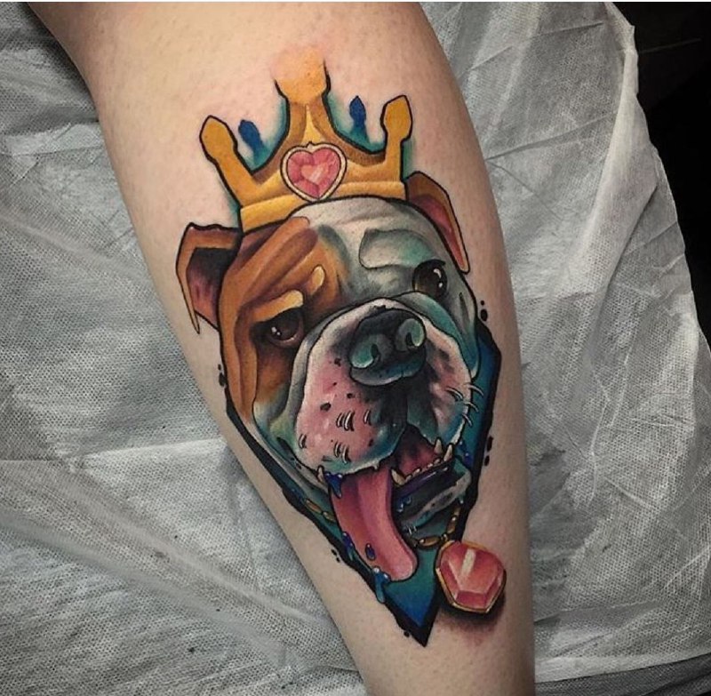 15 English Bulldog Tattoo Ideas 9