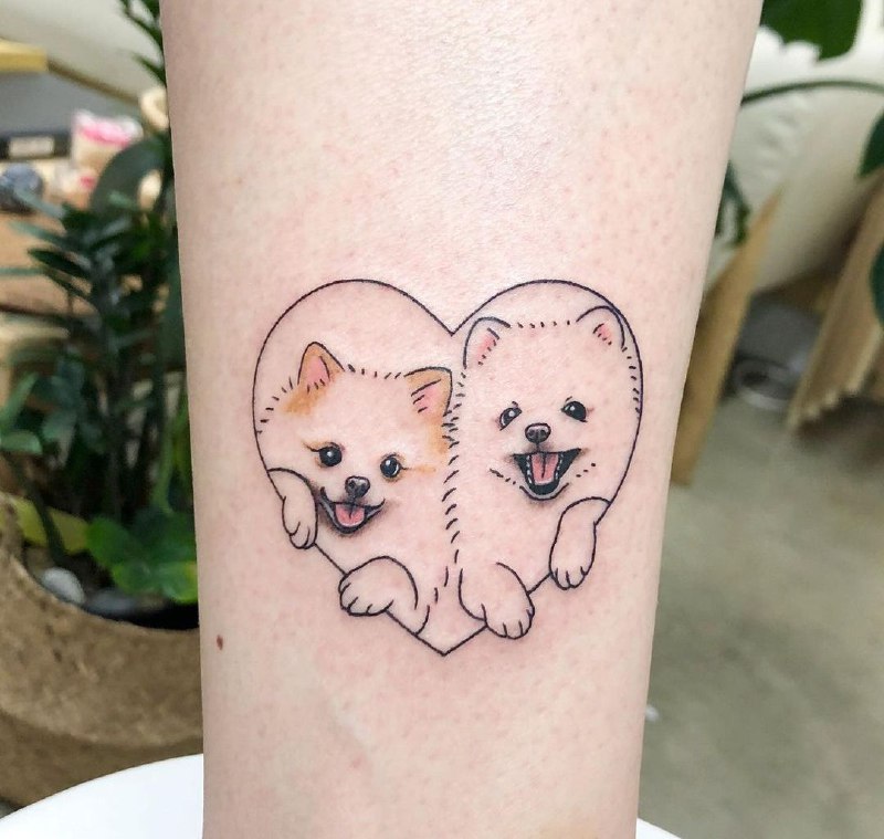 15 Pomeranian Spitz Tattoo Ideas 38 15 Pomeranian Spitz Tattoo Ideas 38