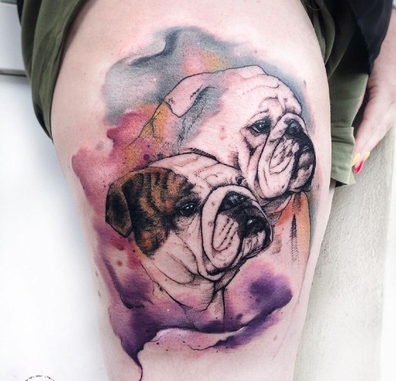 15 English Bulldog Tattoo Ideas 11