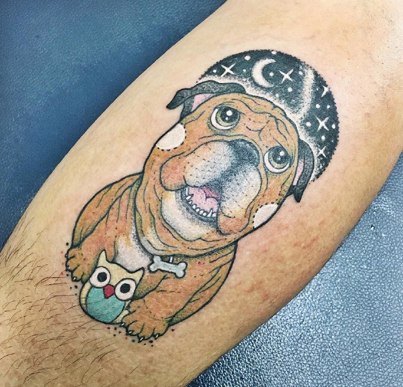 15 English Bulldog Tattoo Ideas 11