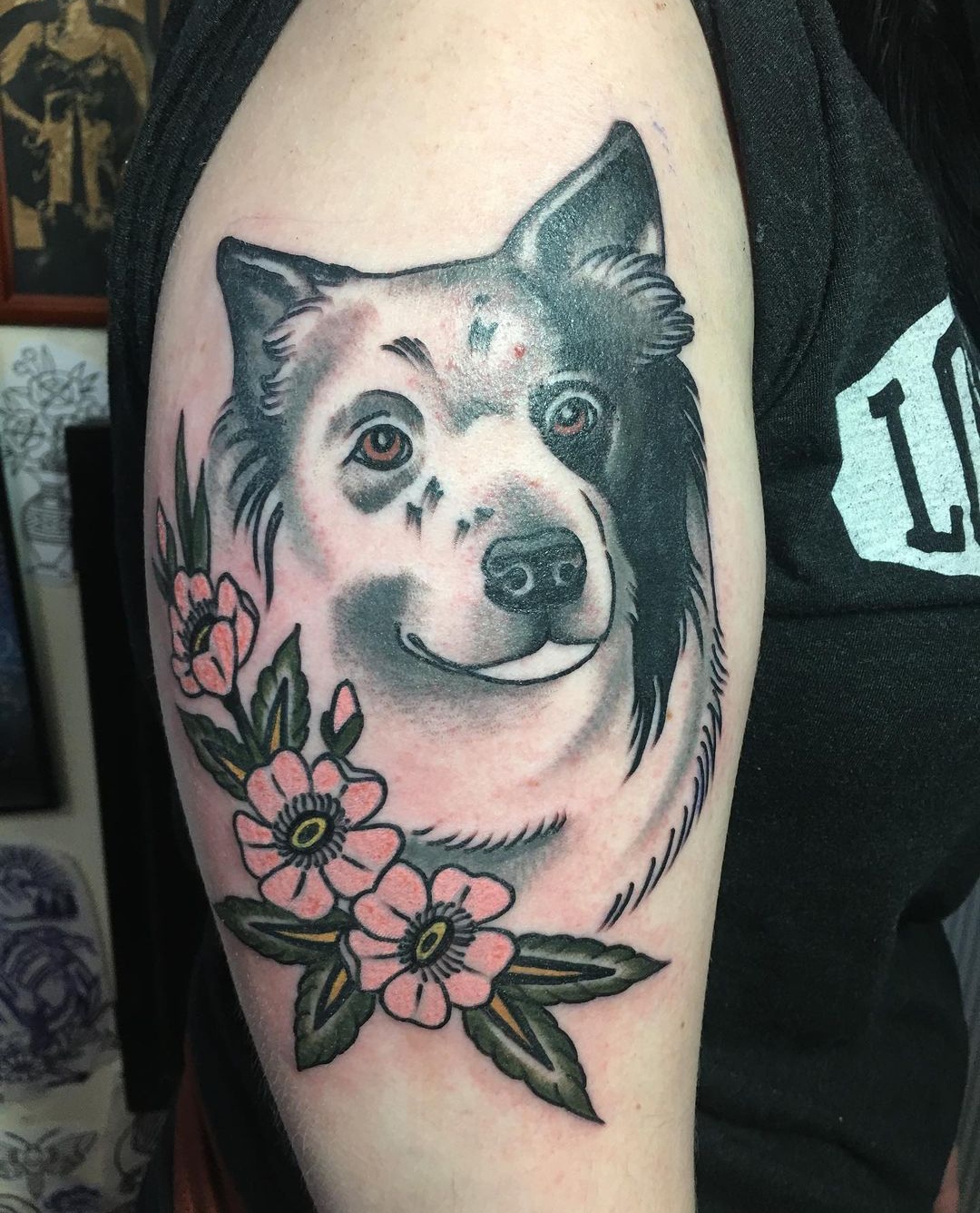 15 Border Collie Tattoo Ideas 11