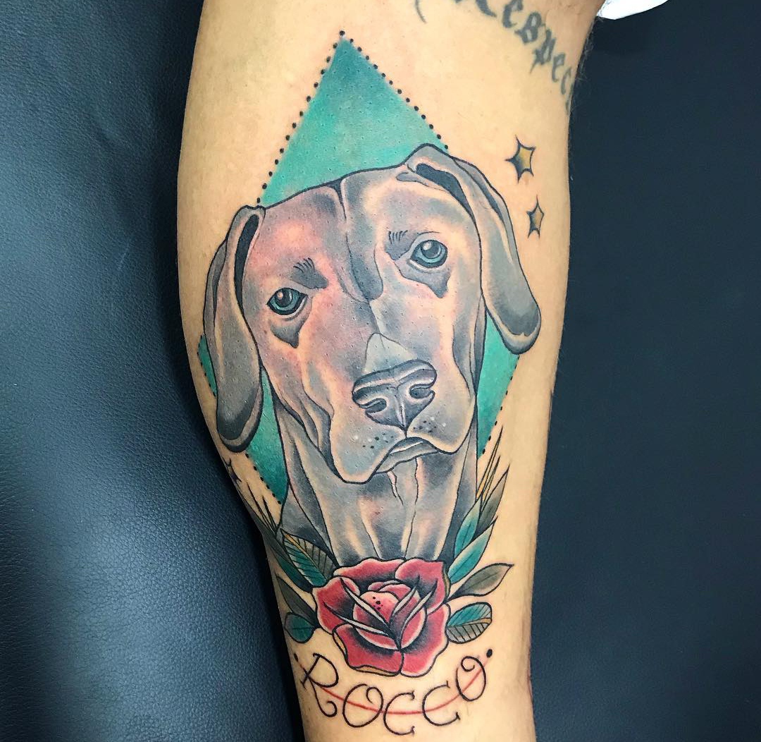 15 Ideas for a Weimaraner Tattoo 11