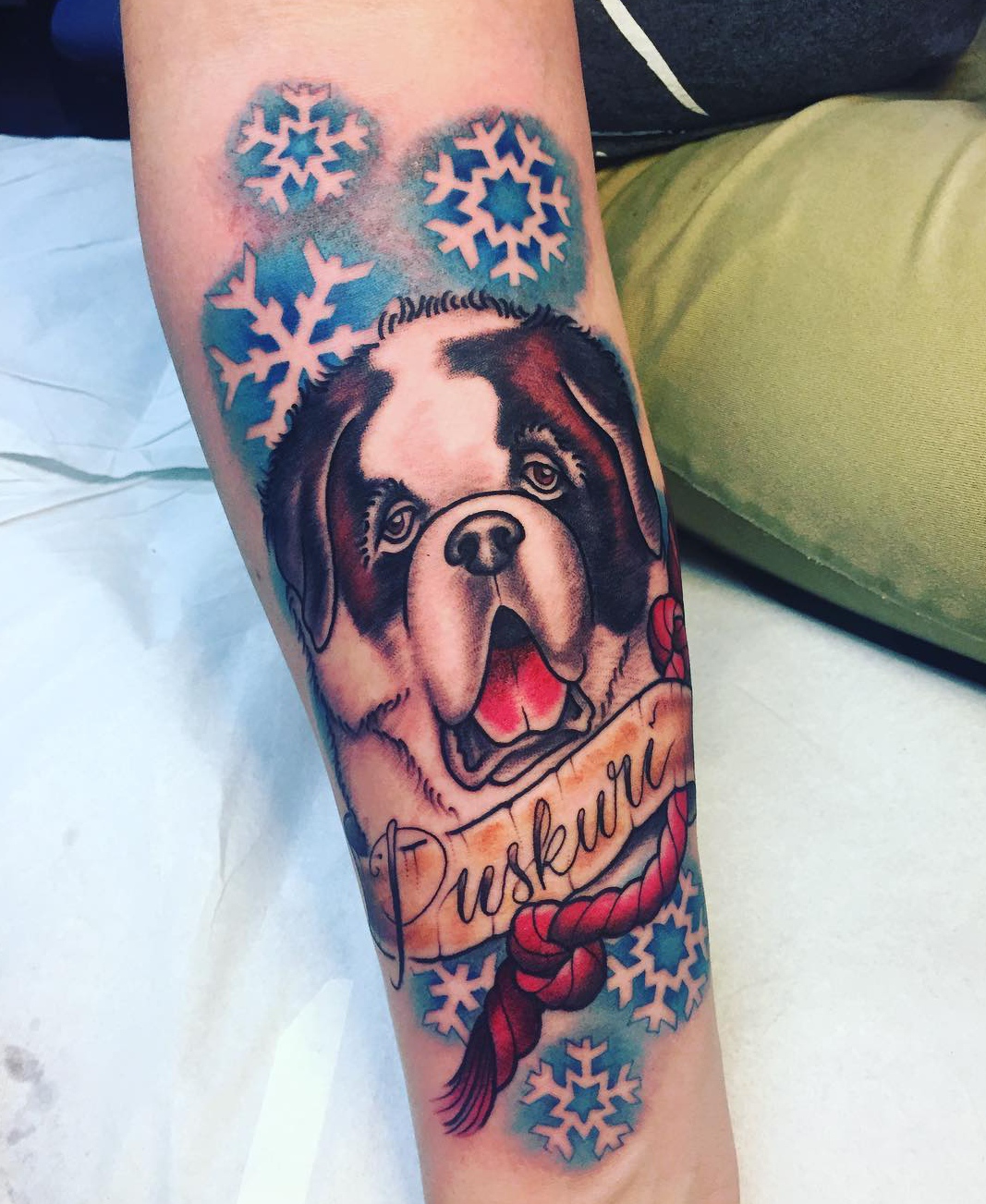 15 St Bernard Tattoo Ideas 9