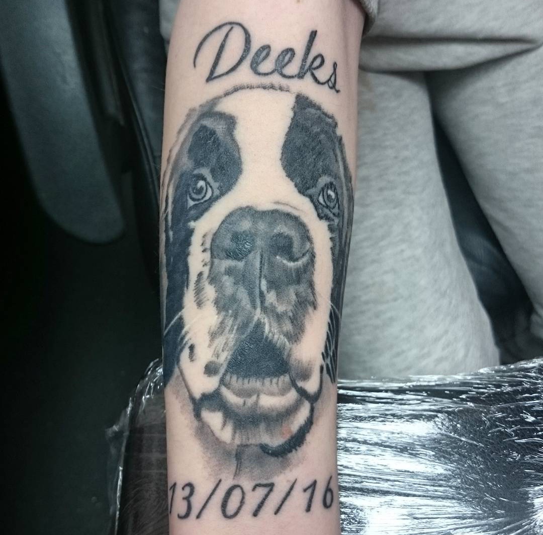15 St Bernard Tattoo Ideas 10
