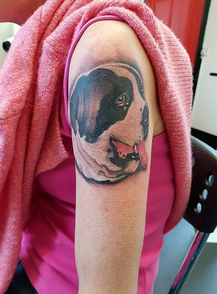 15 St Bernard Tattoo Ideas 10