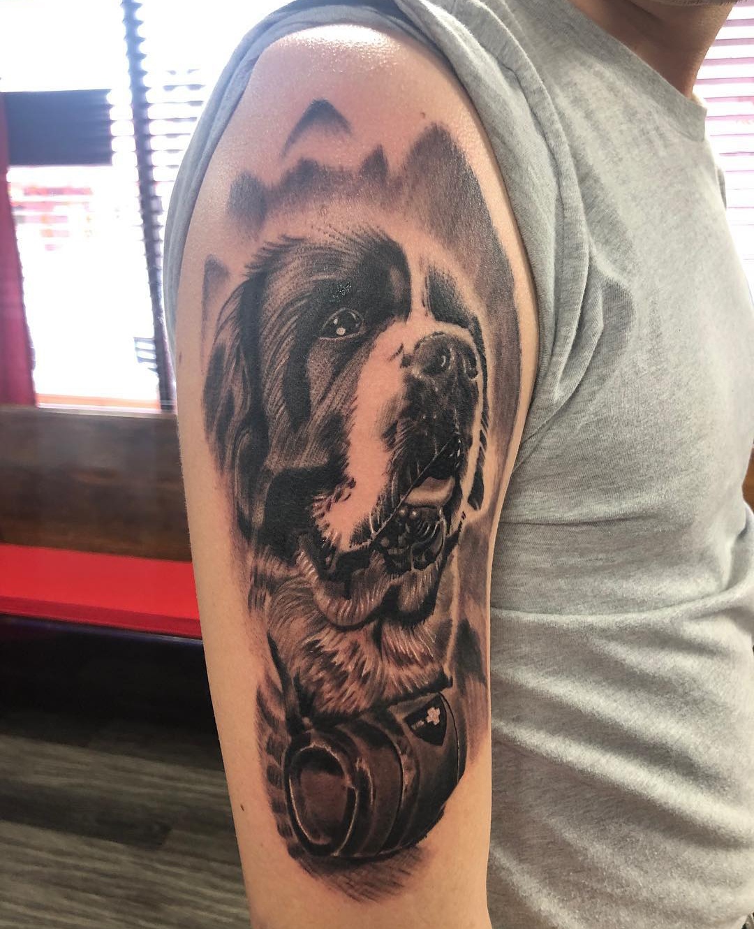 15 St Bernard Tattoo Ideas 11