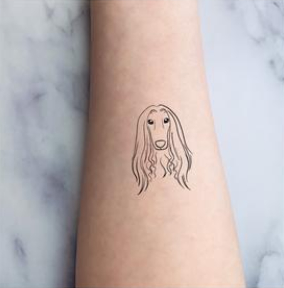 15 Afghan Hound Tattoo Ideas 10