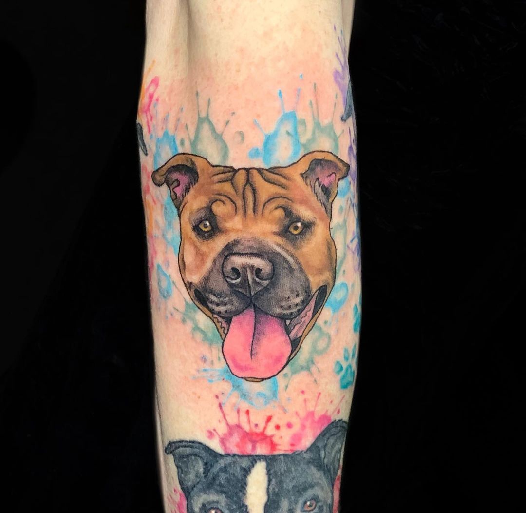 15 Ideas for Staffordshire Bull Terrier Tattoo 9