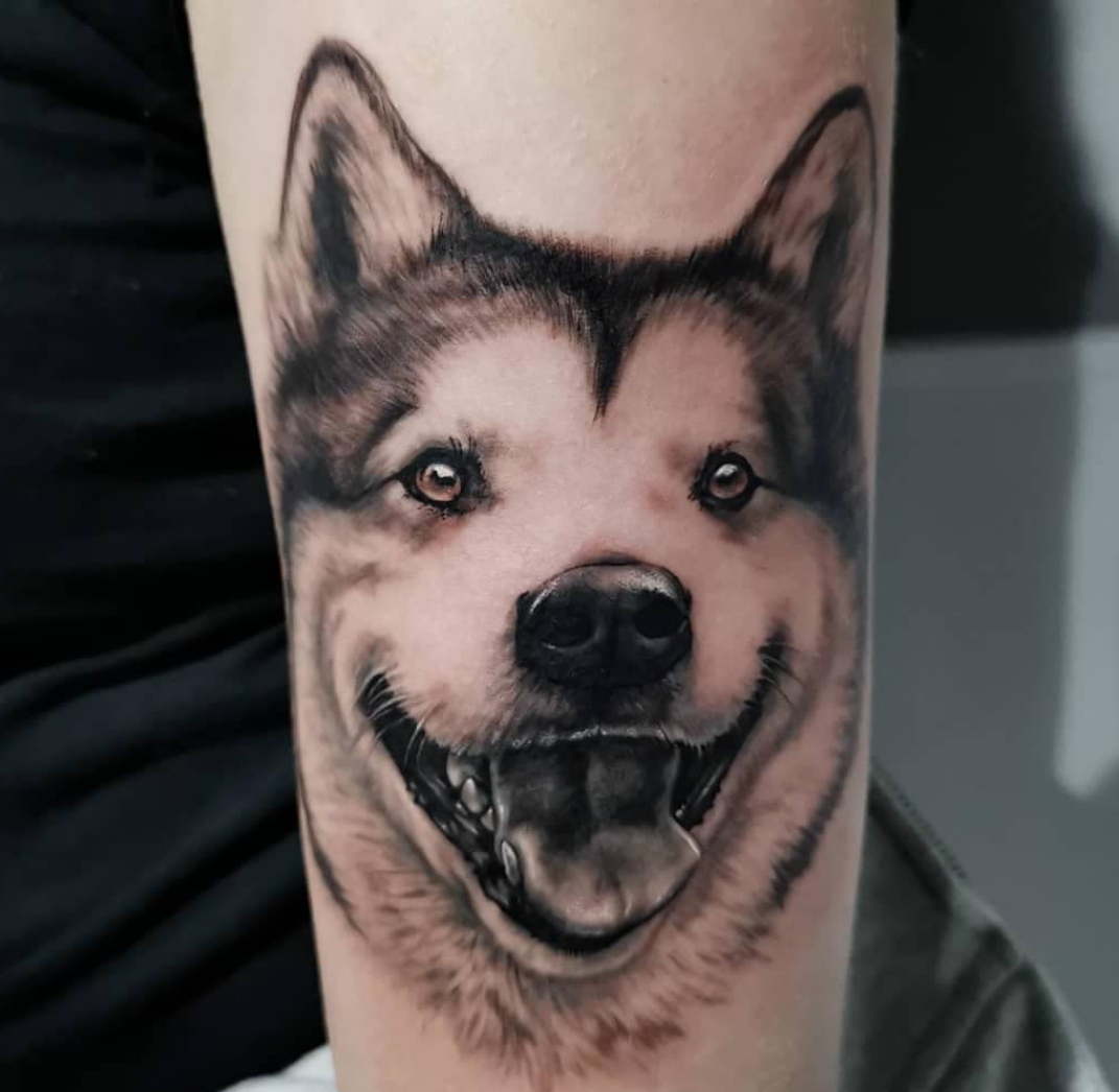 15 Alaskan Malamute Tattoo Ideas 11